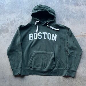 Bay State Gear Boston Hoodie Forest Green Pullover Sweatshirt Mens Small